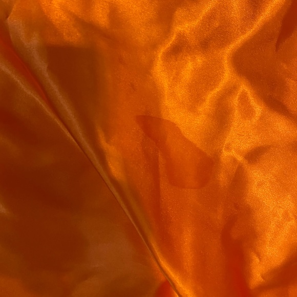 Orange ruffled ball gown PROM DRESS. - Picture 3 of 6